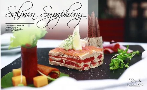 Bản giao hưởng được lấy cảm hứng từ nguyên liệu cá hồi tươi ngon.