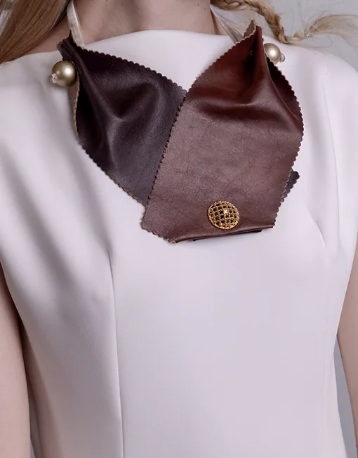 05a-double-brown-leather-collar-handmade-fashion-statement-neckwear