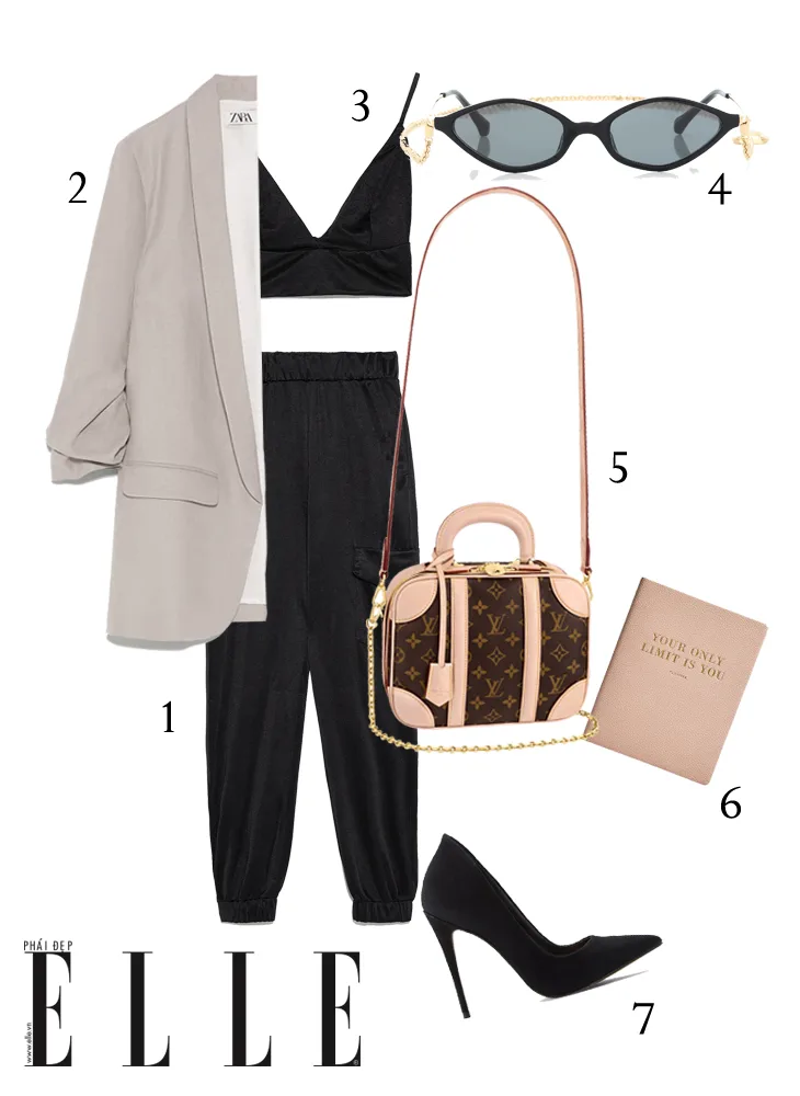 trang phục linen với áo khoác blazer và set đồ ánh kim