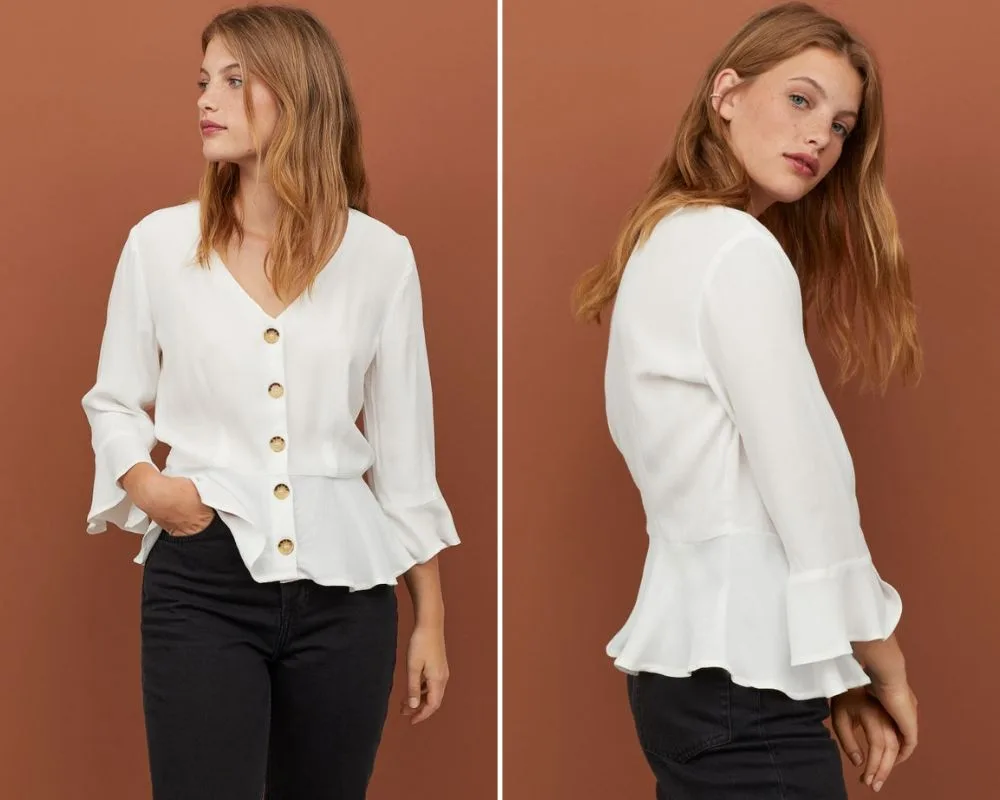 áo sơ mi vải viscose H&M