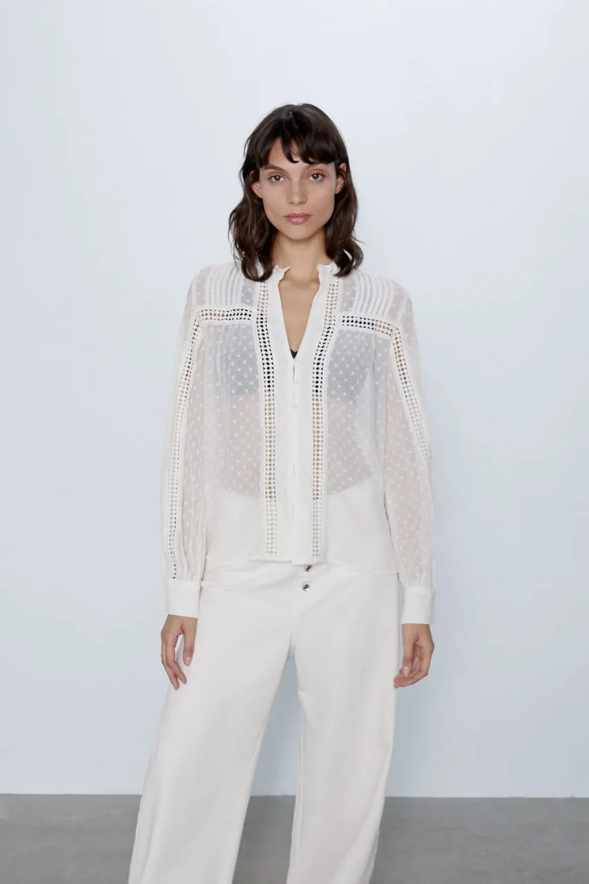 áo khoác mỏng áo khoác voan trắng zara