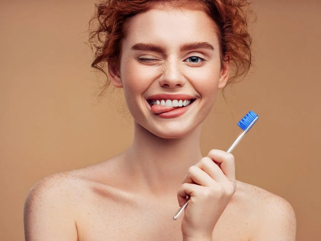 Cách trị hôi miệng-Cô gái cầm bàn chải. Cách trị hôi miệng-Cô gái cầm bàn chải.