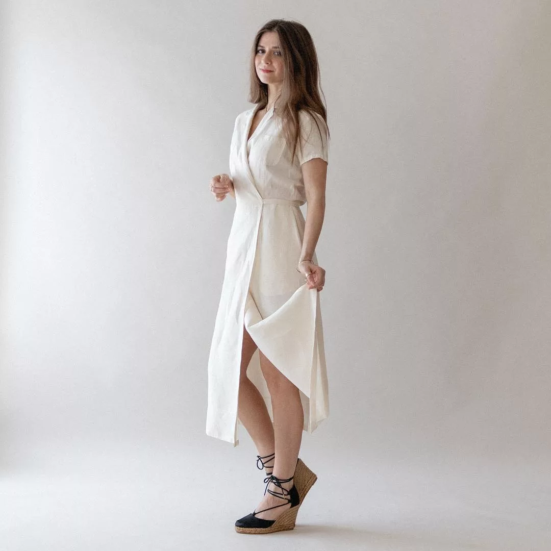 đầm cho dáng hình chữ nhật wrap dress đầm quấn bethany