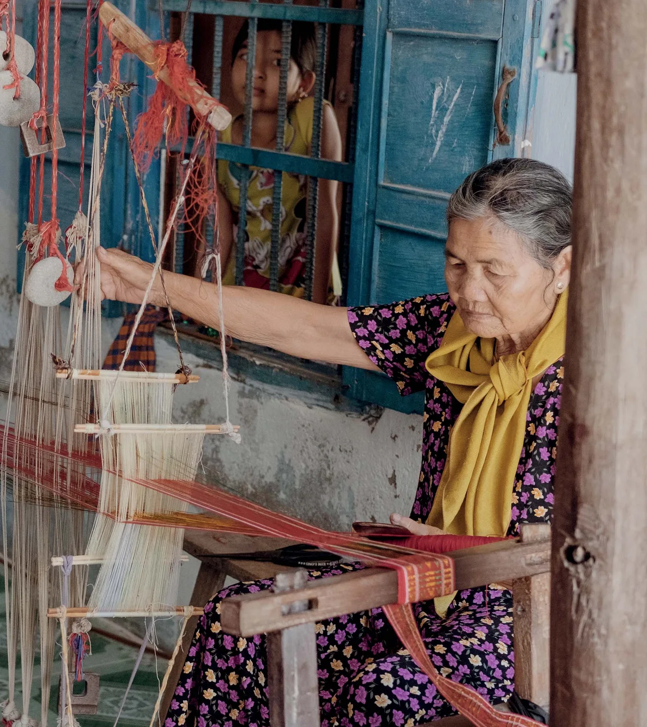 Ninh Thuận khung cửi dệt thổ cẩm Ninh Thuận khung cửi dệt thổ cẩm