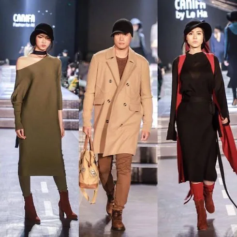 BST Canifa by Lê Hà mang đến vẻ đẹp quyến rũ, mềm mại trên nền chất liệu len lông cừu Úc.