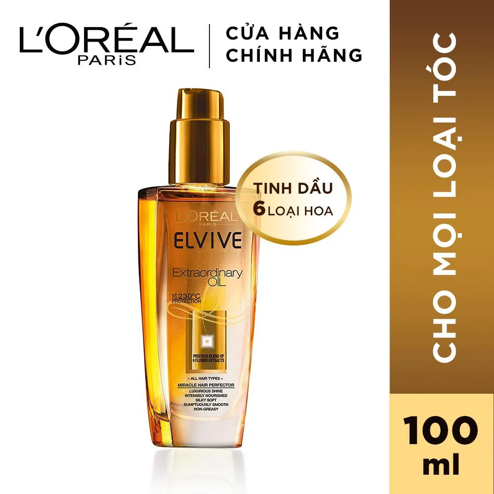 hair oil loreal paris tinh dầu dưỡng từ 6 loại hoa