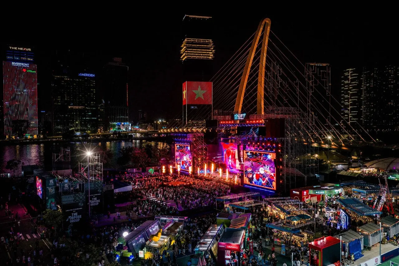 Không gian tổ chức Hozo City Tết Fest tại TP.HCM.