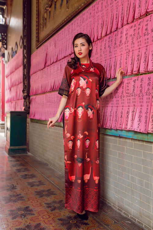 Áo dài của Adrian Anh Tuấn x Chinh - elle man 24