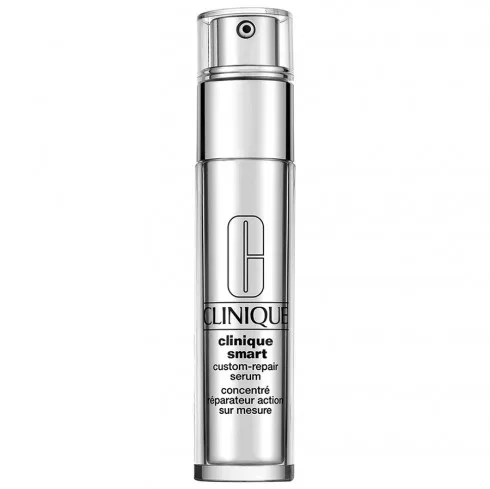 Sau 12 tuần sử dụng, Clinique Smart Custom-Repair Serum giúp cải thiện rõ rệt sắc da không đều màu, đốm sậm màu, sạm da, đường nhăn, rãnh nhăn và chảy xệ.