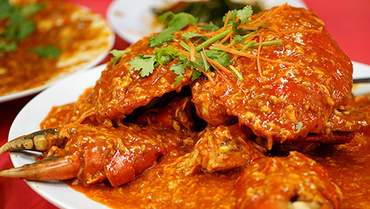 Cua sốt ớt, Singapore