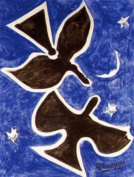 tác phẩm của Georges Braque được trưng bày trên trần Louvre