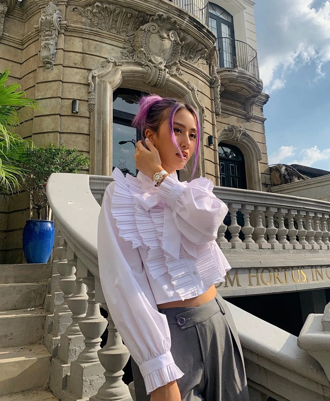 tiktok làm đẹp cô gái tóc tím tiktok làm đẹp cô gái tóc tím