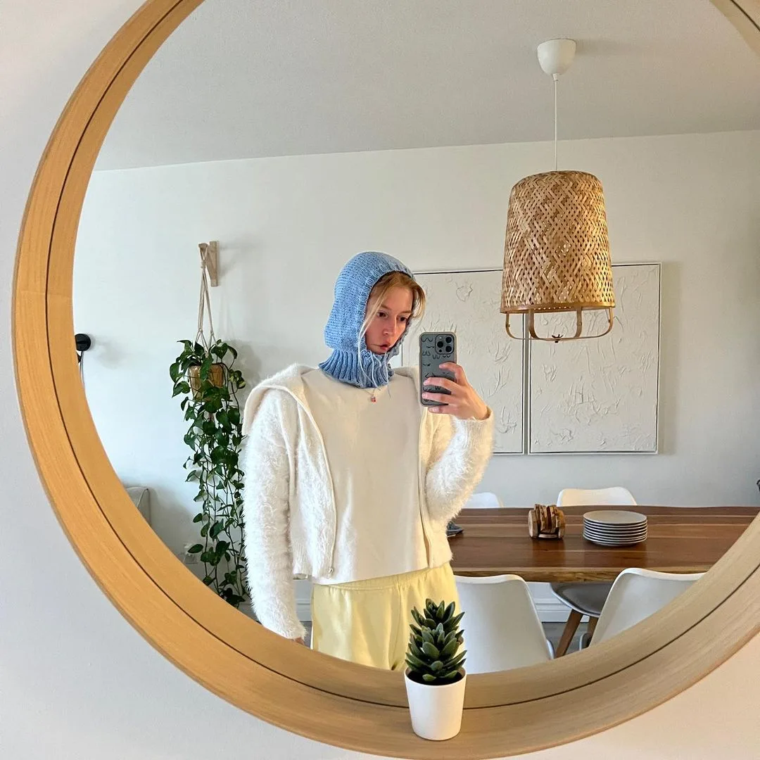 Mũ balaclava màu xanh pastel