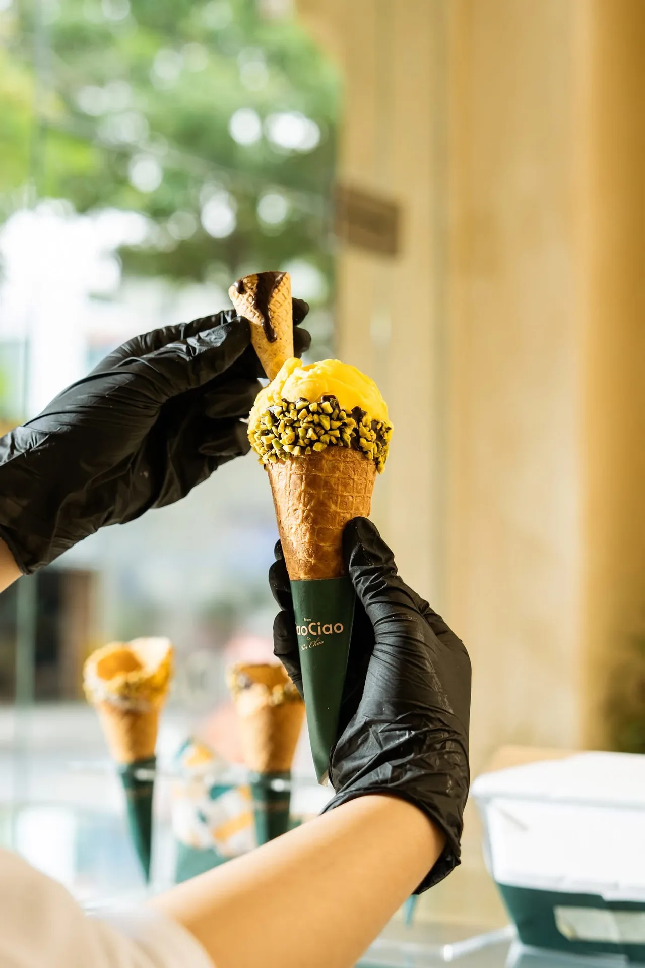 Ciao Ciao trung thành với công thức gelato truyền thống của Ý.