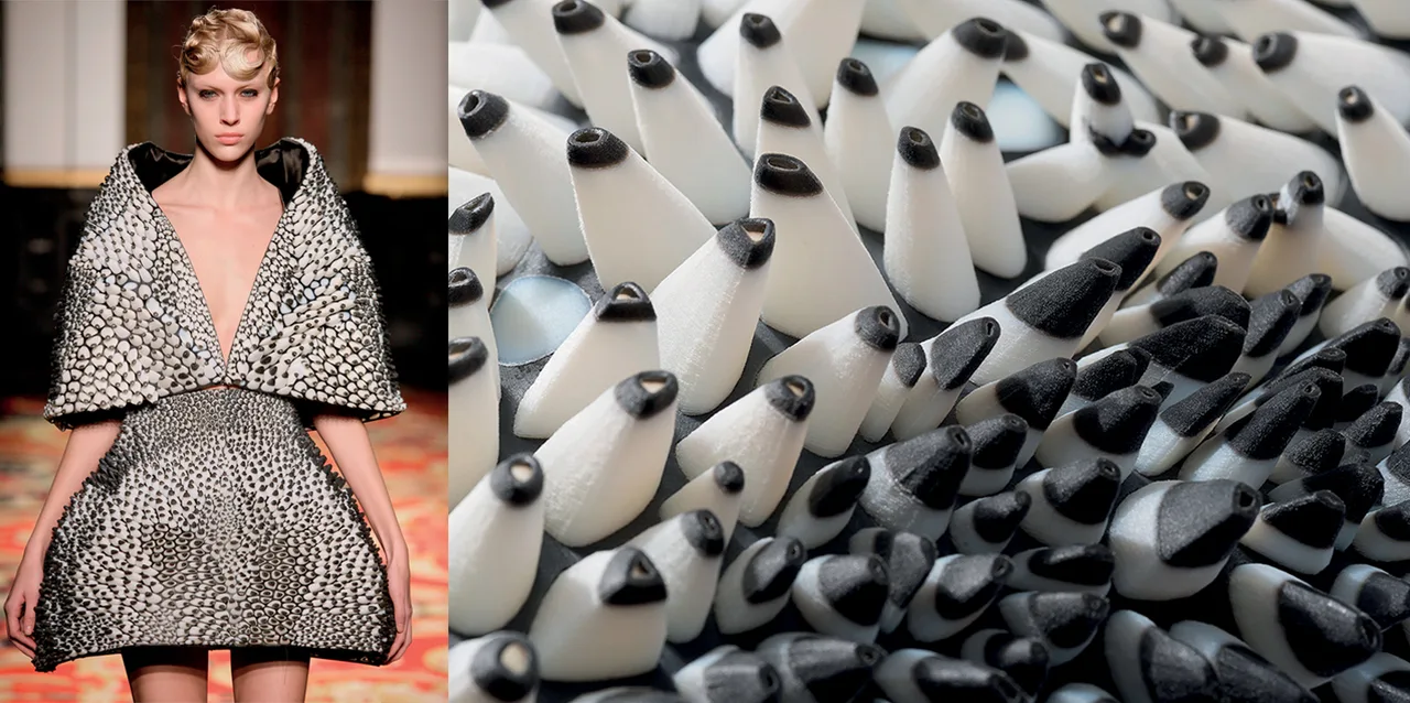 Neri Oxman NTK Mỹ thuật Công nghiệp BST Anthozoa người mẫu trên sàn catwalk Neri Oxman NTK Mỹ thuật Công nghiệp BST Anthozoa người mẫu trên sàn catwalk