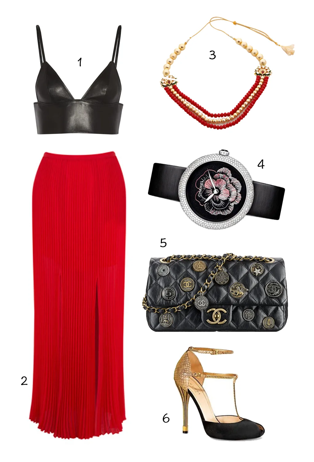 1.ALEXANDER WANG 2.OASIS 3.SHILLPA PURII 4&5.CHANEL 6.GUCCI