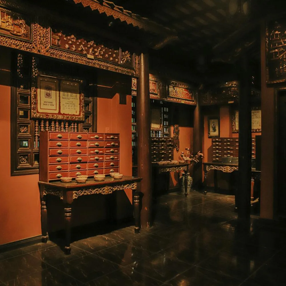 không gian bên trong bảo tàng y học cổ truyền