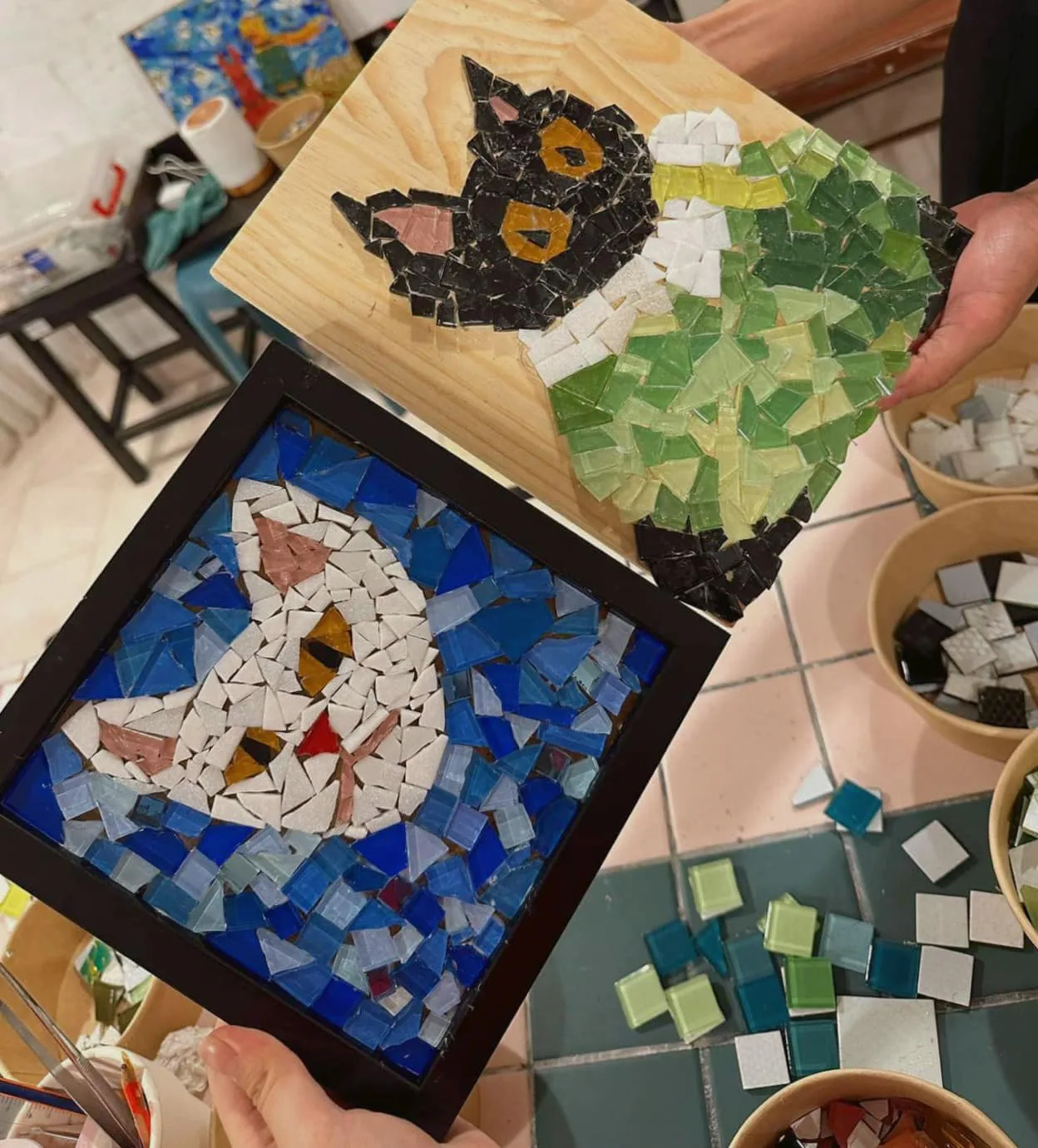 Workshop làm tranh Mosaic tại Tòong Teng Studio