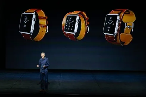 Ba mẫu Apple Watch Hermès trong ngày giới thiệu (từ trái qua):