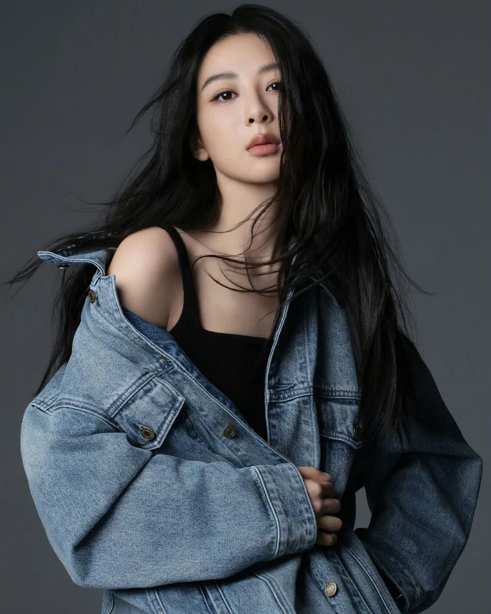 Dương tử diện áo khoác denim