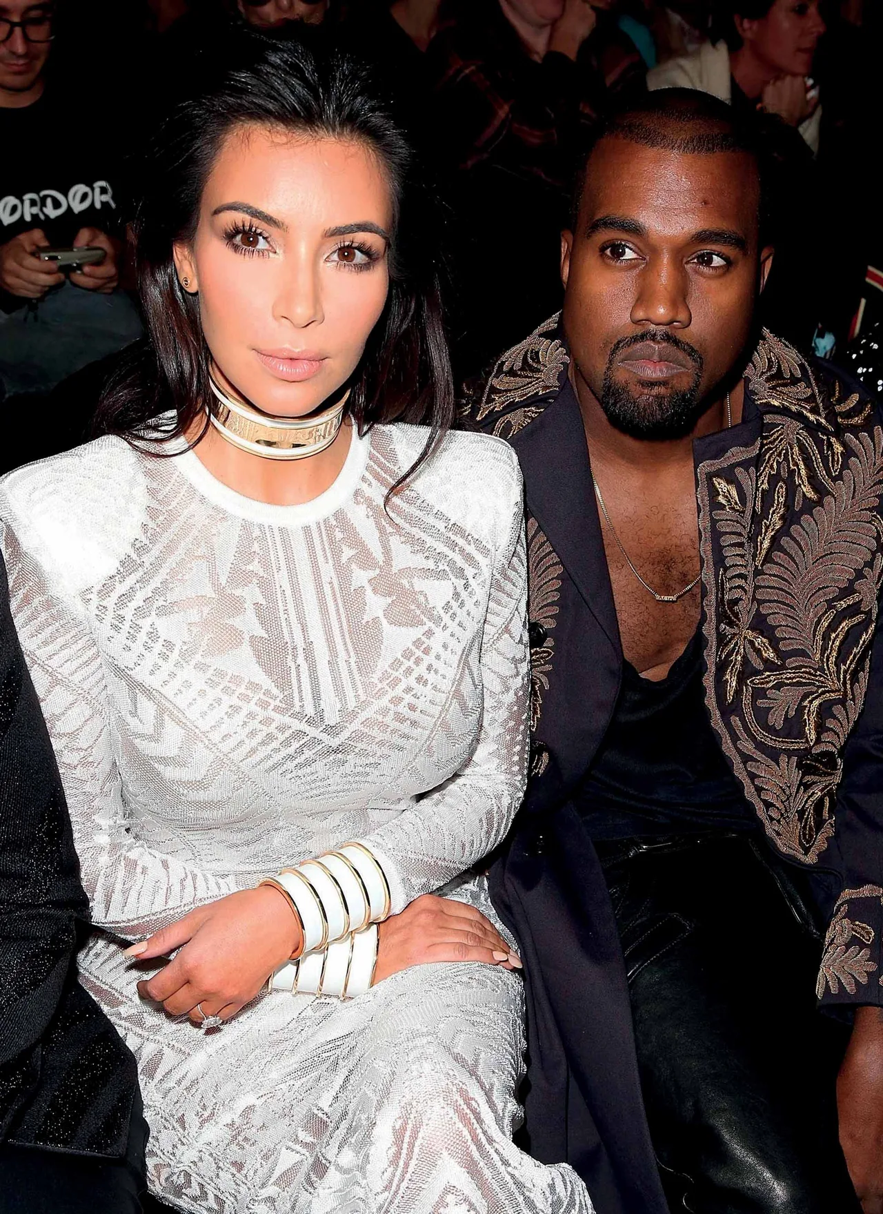 thời trang hàng ghế đầu Kim Kardashian Kim Kardashian và kanye west là khách mời front row của Balmain