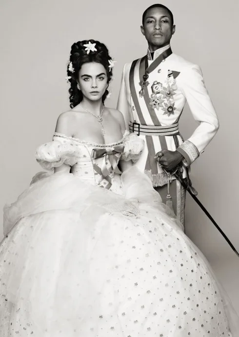 ellevn reincarnation cara delevingne pharrell williams