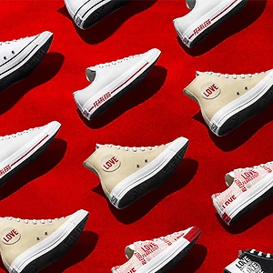 các thiết kế trong bst love fearlessly của converse ngày valentine