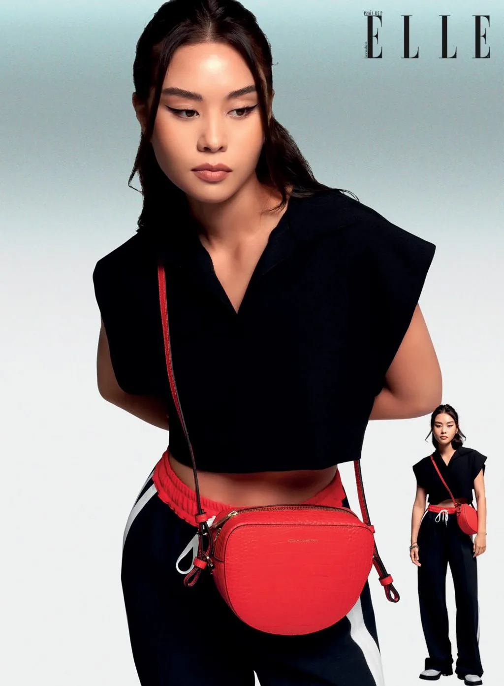 sơmi kết hợp với quần thể thao quần thể thao trong bản phối athleisure