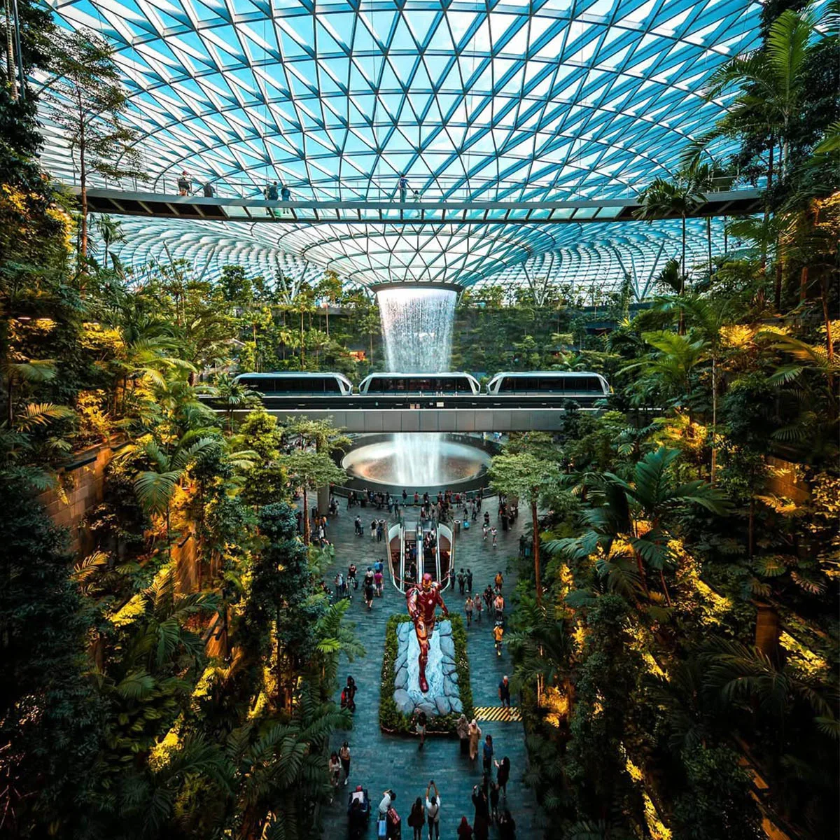 Toàn bộ khung cảnh sân bay Changi Singapore