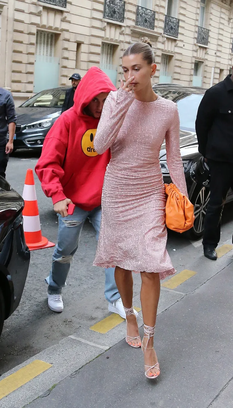 Túi Bottega cam Hailey bieber