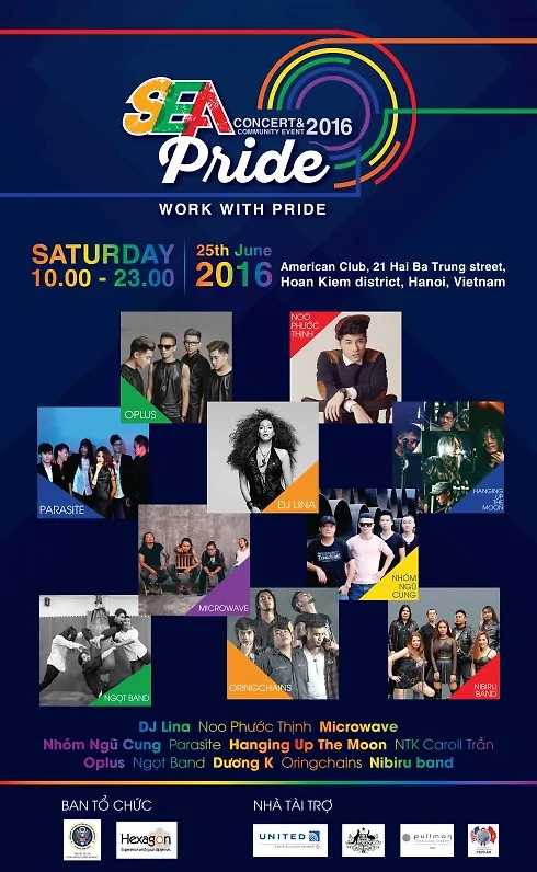 Lễ hội âm nhạc Sea Pride 2016 là một trong chuỗi hoạt động để kỷ niệm 21 quan hệ Việt - Mỹ.