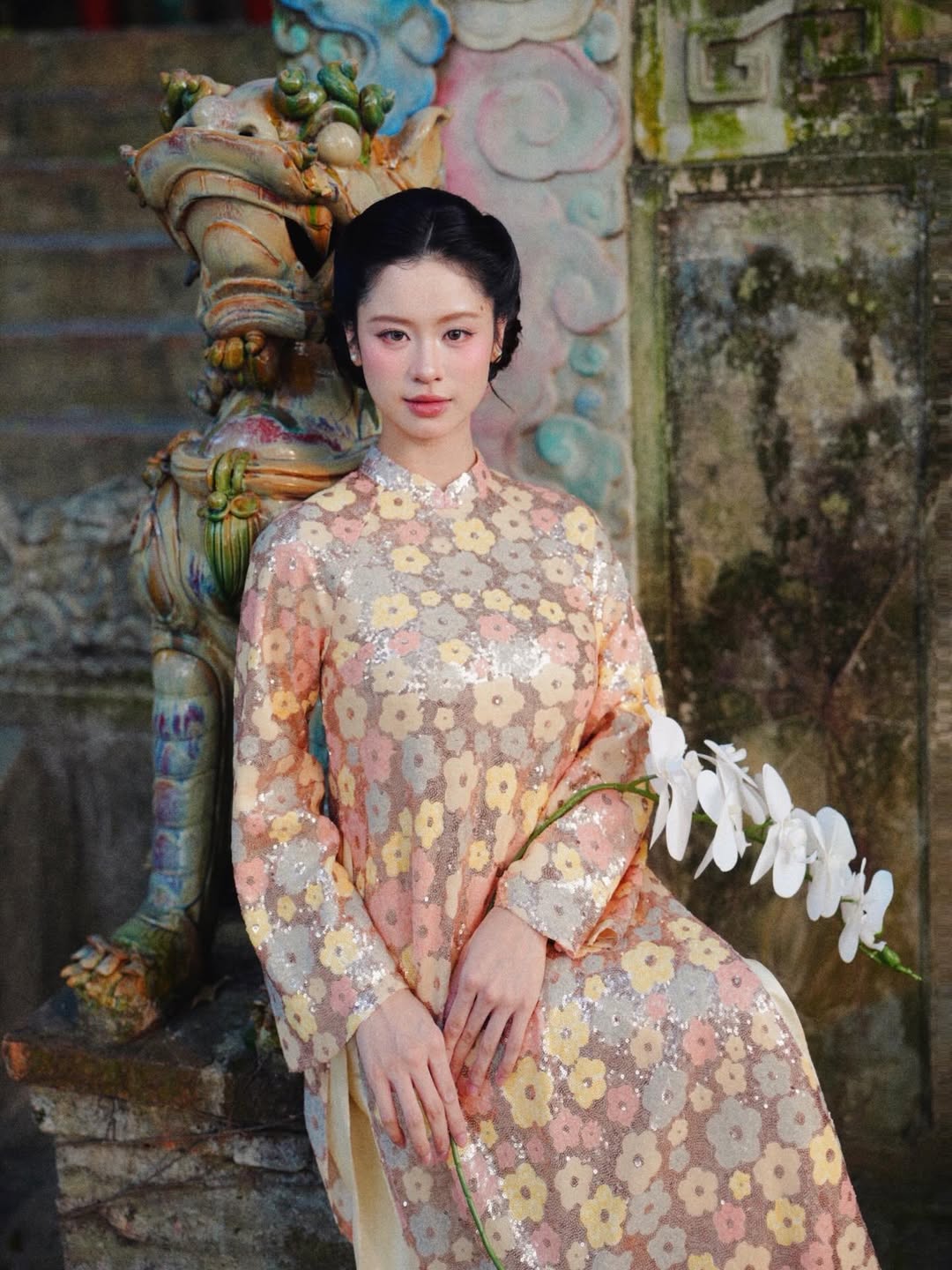 áo dài kim sa đồ tết