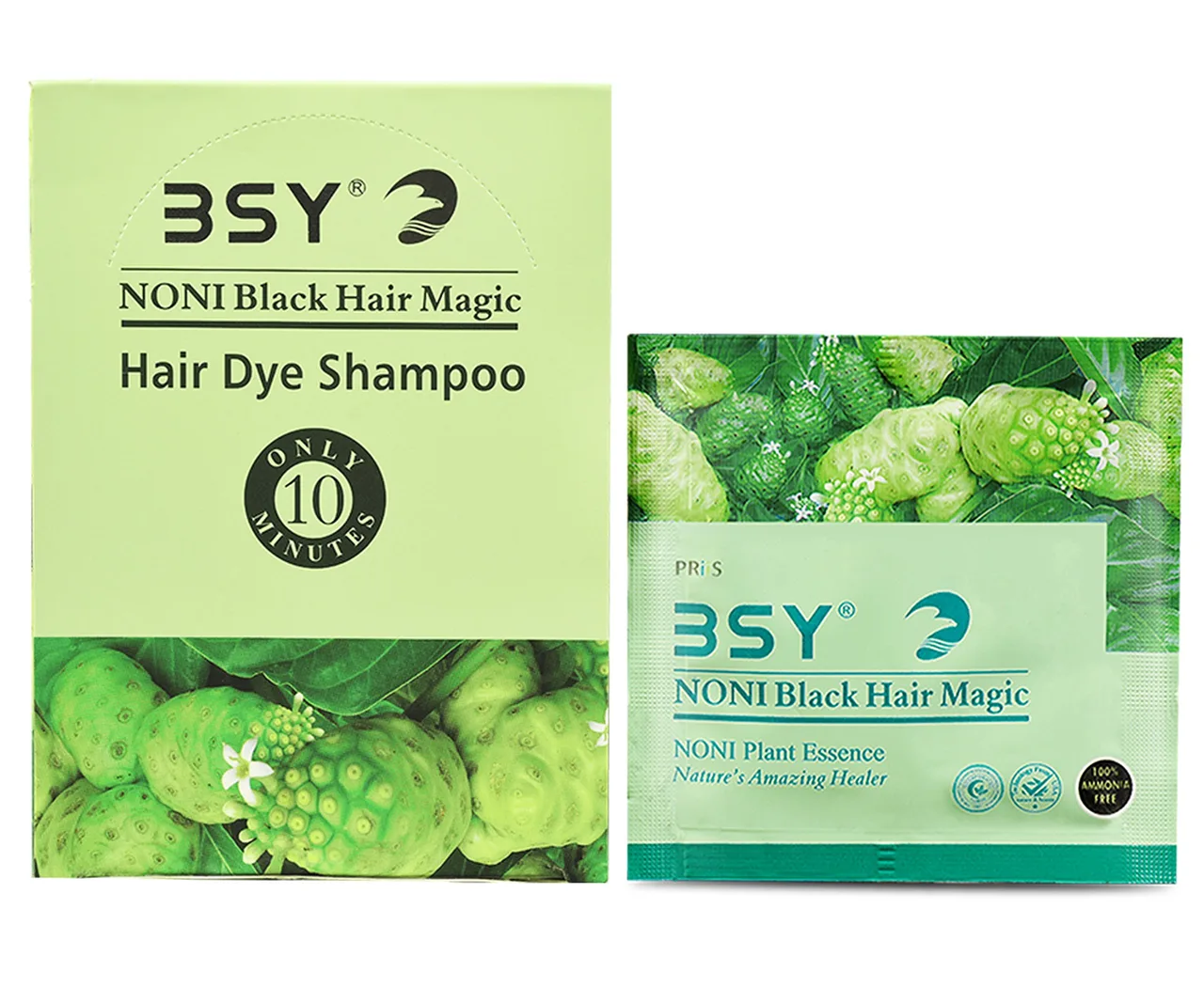 BSY Noni Black Hair Magic Hair Dye Shampoo. dầu gội BSY Noni Black Hair Magic Hair Dye Shampoo.