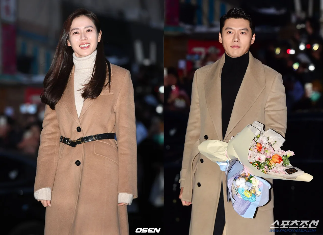 hyun bin và son ye jin áo khoác dáng dài