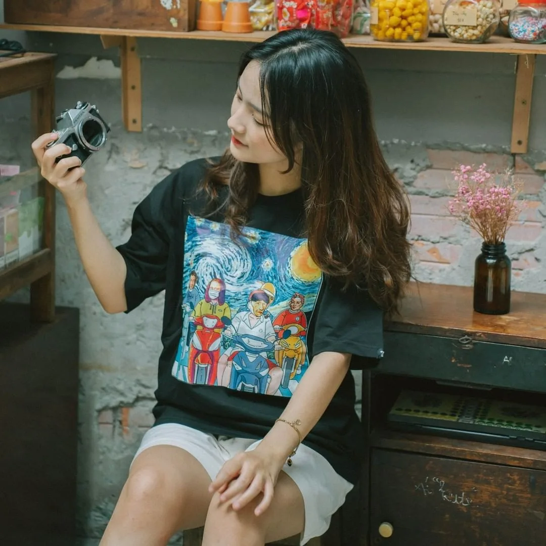 teeworld.fashion áo phông đen in hình