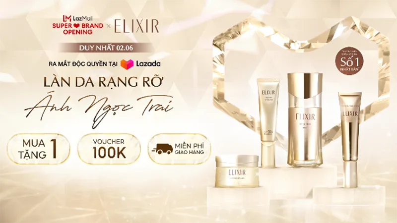 ELIXIR chính thức có mặt trên sàn thương mại điện tử Lazada ELIXIR chính thức có mặt trên sàn thương mại điện tử Lazada
