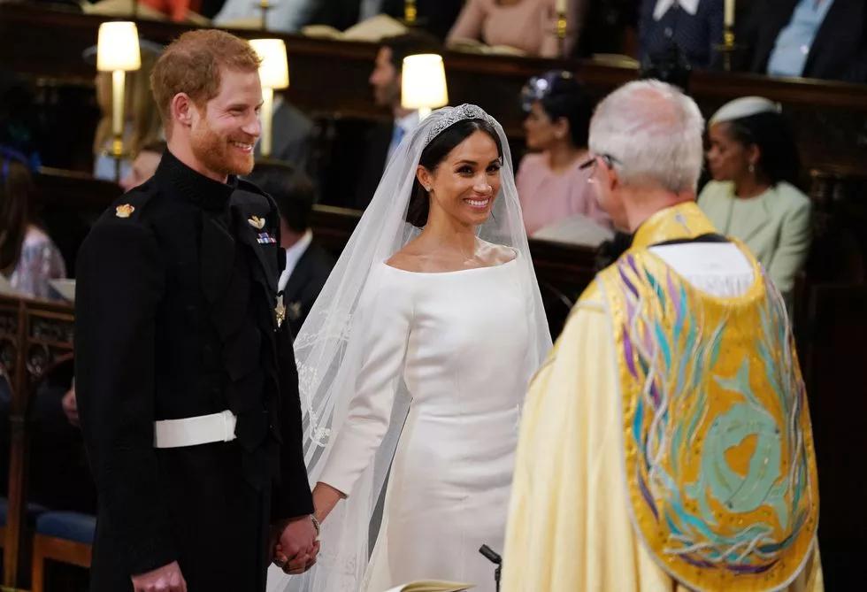 meghan và hoàng tử harry tại lễ cưới