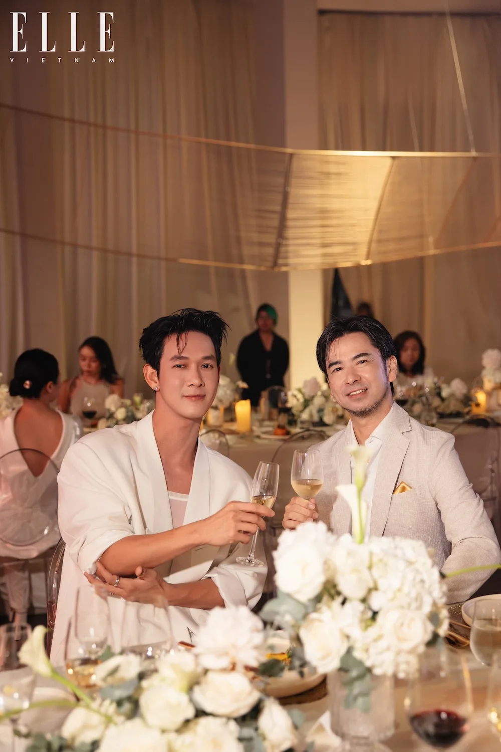 Diễn viên Song Luân và ông Kiyoshi Sato, Giám đốc Công nghệ toàn cầu Clé de Peau Beauté.