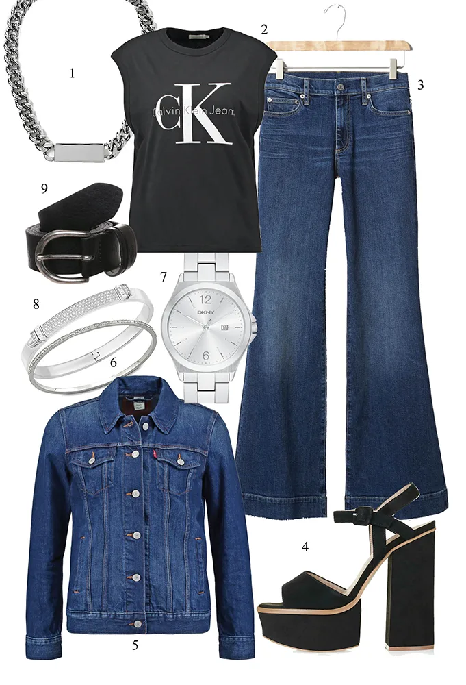 Trẻ trung với cả bộ jeans