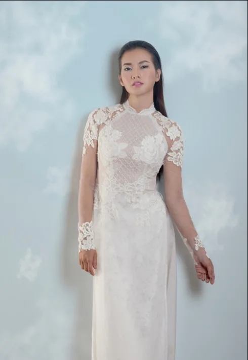 Chất liệu xuyên thấu cac mau ao dai dep bang ren