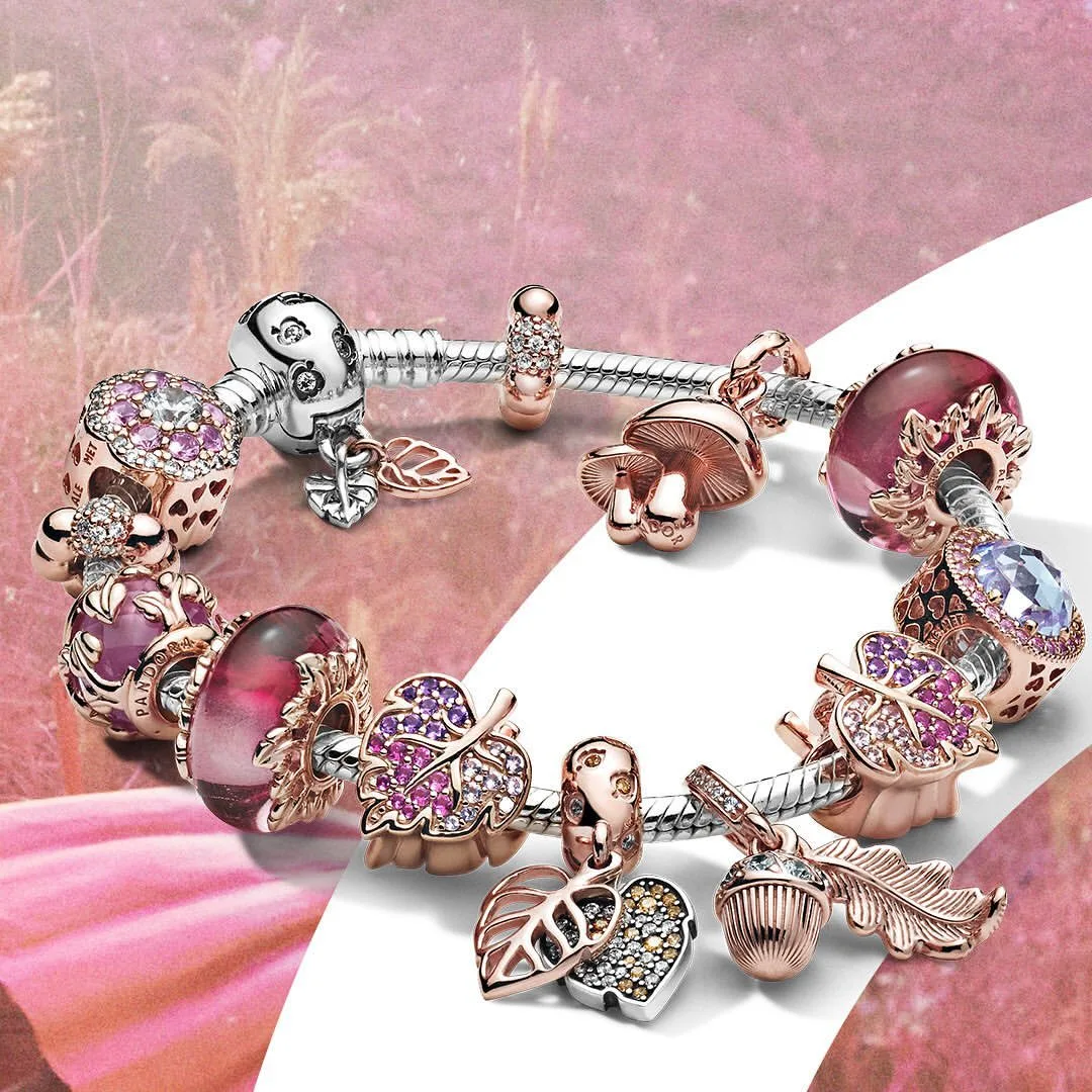 @theofficialpandora vòng charm tông hồng