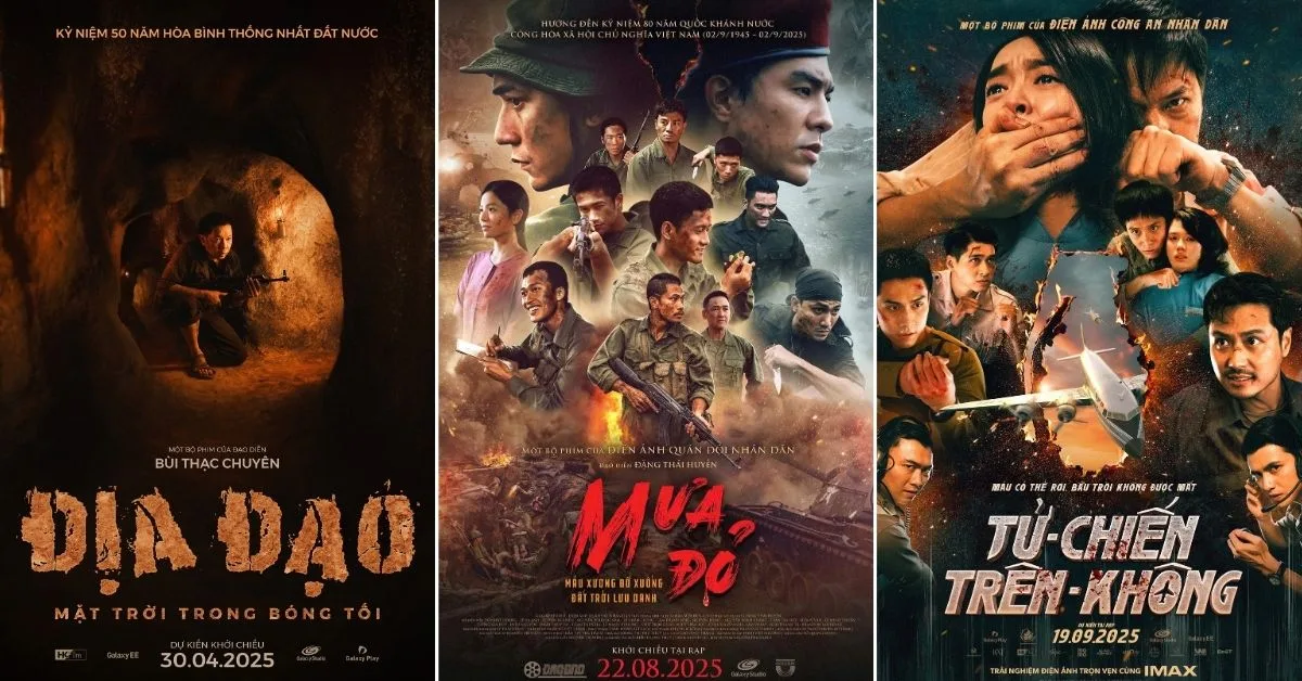 phim chiếu rạp: Địa đạo, Mưa đỏ và tử chiến trên không là những phim ăn khách nhất 2025
