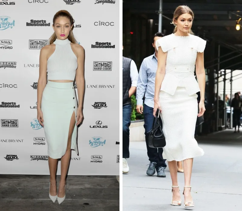 phối hợp váy bút chì Gigi Hadid phối hợp váy bút chì Gigi Hadid