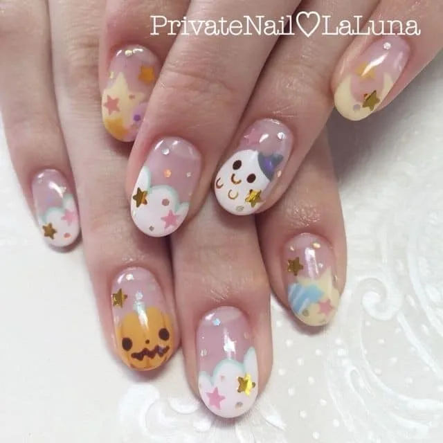 trang trí móng tay dễ thương Halloween trang trí móng tay dễ thương Halloween