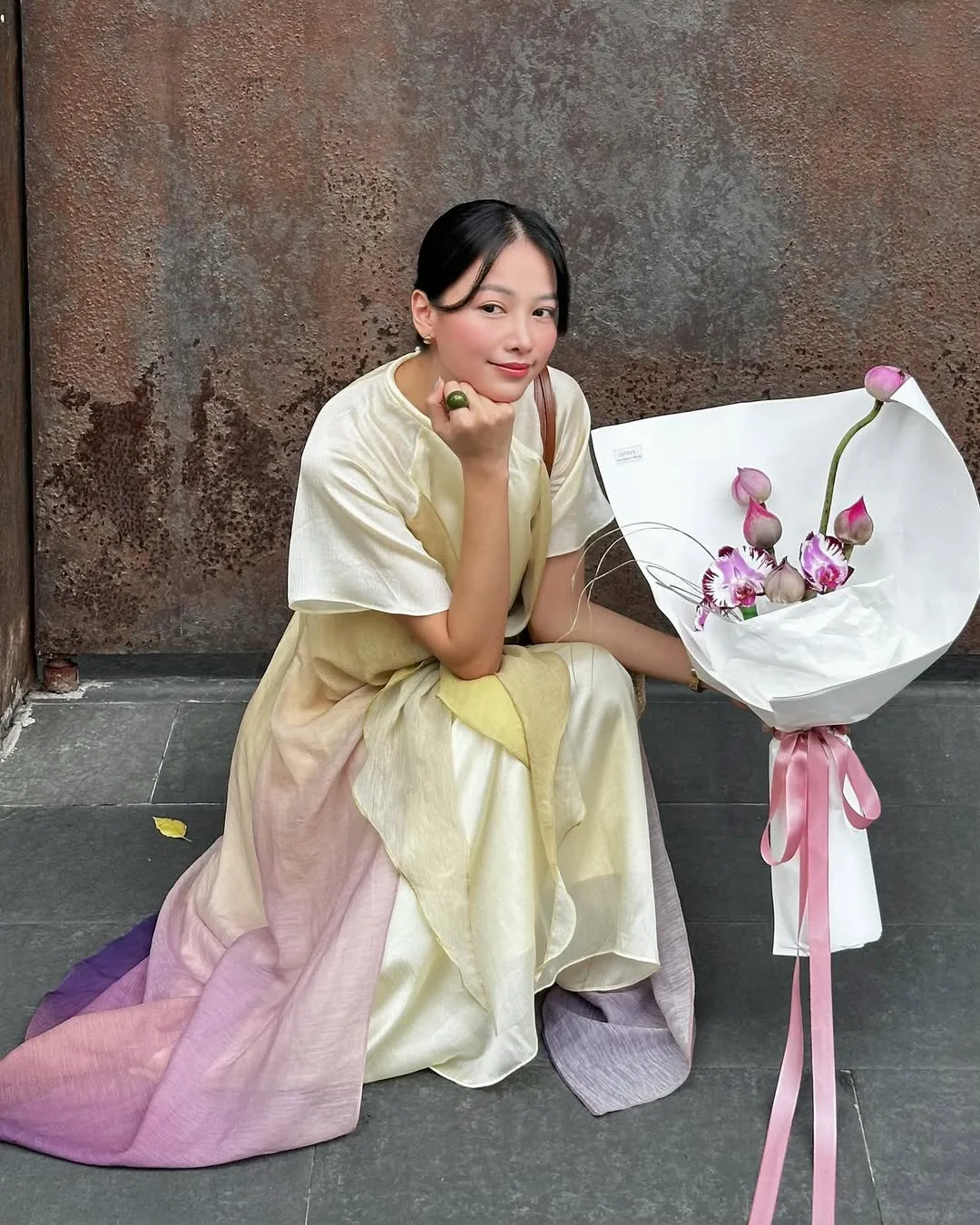 Áo dài màu pastel lalin