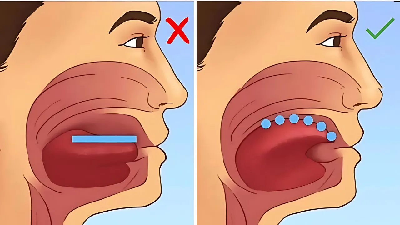 cách đặt lưỡi trong mewing giúp cải thiện mặt lệch