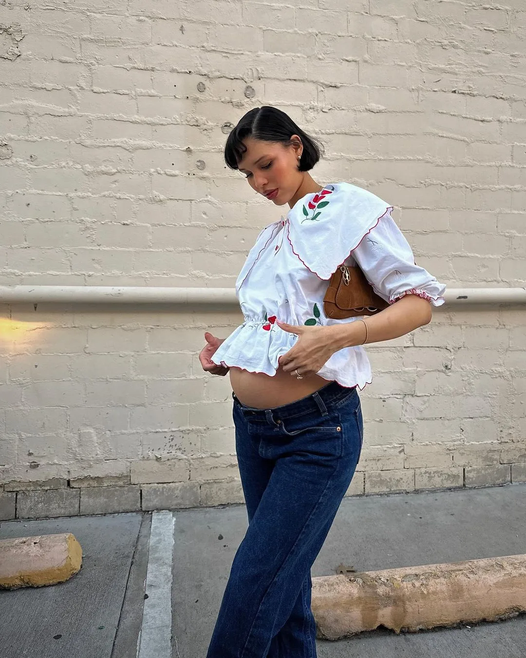 @naraaziza diện quần denim áo blouse