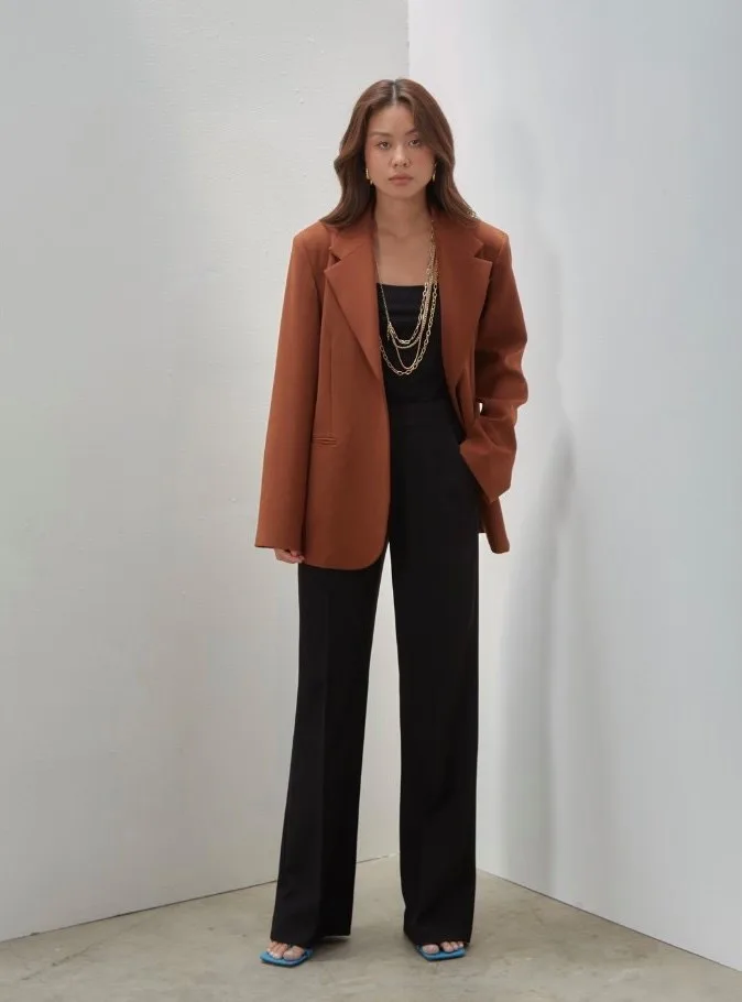 Áo blazer nâu