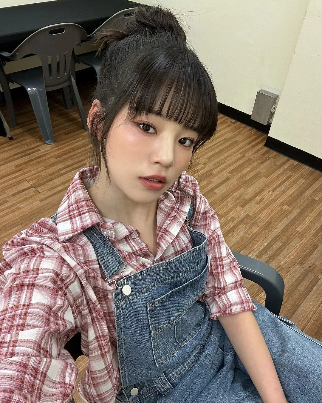 sơmi caro phối yếm 