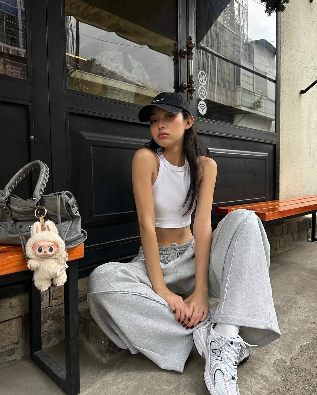 ynnee04 tank top phối quần ống rộng